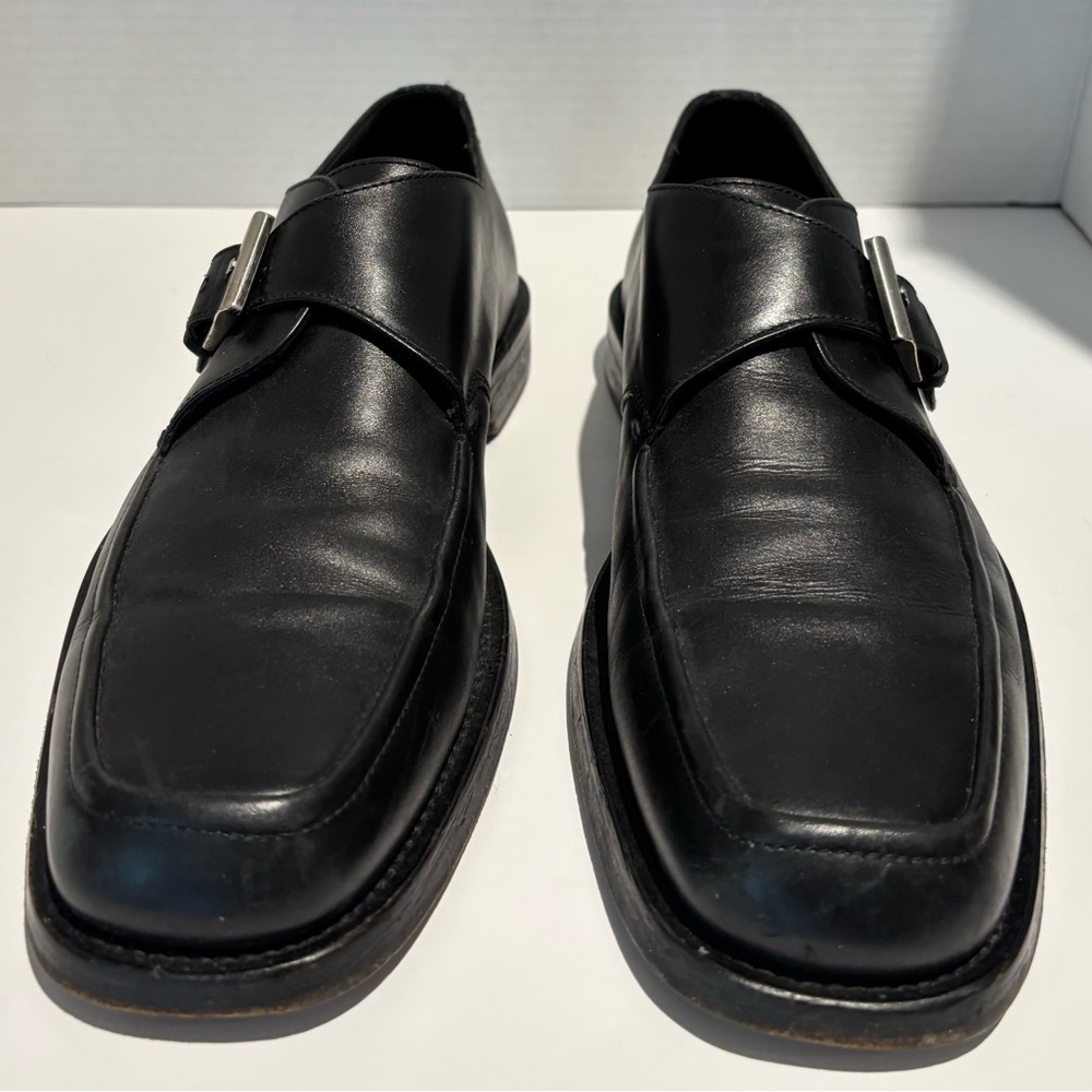 Men's Boss Hugo Boss Black Leather Buckle Shoes Size 8 US